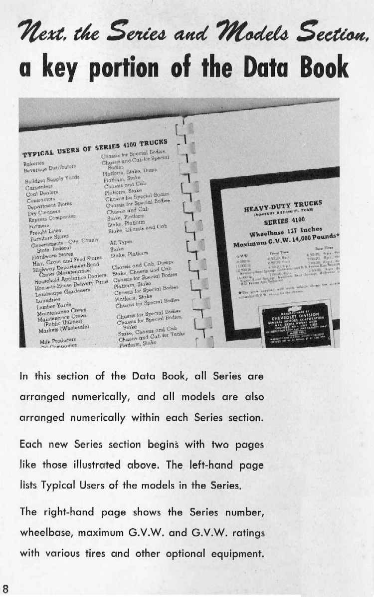 1951 Chevrolet Trucks GM At Your Fingertips Booklet Page 1
